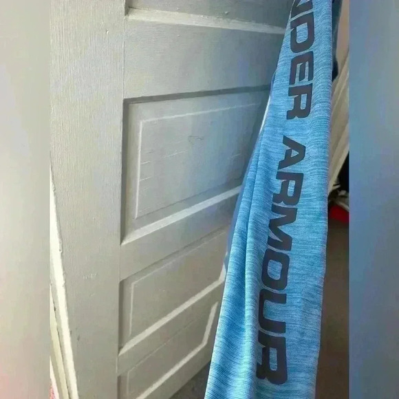 Blue long sleeve under armor heat gear quarter zip sweat shirt - Picture 2 of 8